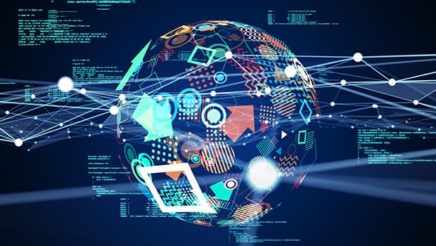 abstract image with digital connections to represent digital innovation